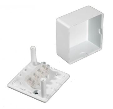 Коробка распаячная TYCO, 65002, для о/п, 55х55х40х32мм 2 Клемника, Белая 