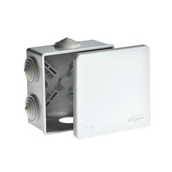 Коробка распаячная TYCO, 67040М, для о/п, 80х80х50мм, (откид.крышка) 