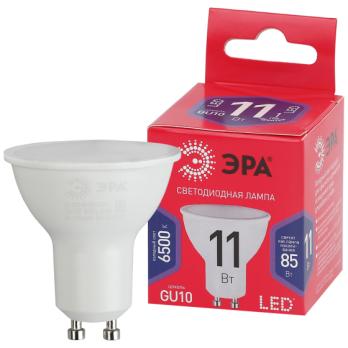 ЛАМПА СВЕТОДИОДНАЯ ЭКО LED MR16-11W-865-GU10 R ЭРА (ДИОД. СОФИТ, 11ВТ ХОЛ GU10) 