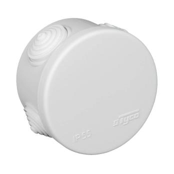 Коробка распаячная TYCO, 67020, для о/п (4 универсальных ввода), D= 70 мм, Н = 50 мм, серая