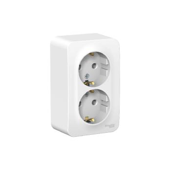 Розетка 2-ная о/у с з/к 16А 250В ИЗОЛ.ПЛ. System Electric 