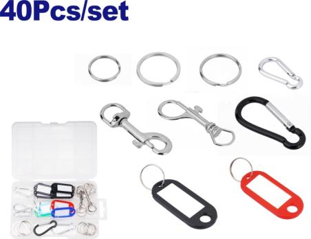 EMKC1B01 - EMTOP Аксессуары для брелоков, 40шт в наборе