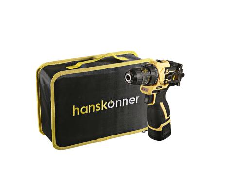 HCD1645BLC Дрель акк б/щ Hanskonner PLATINUM, 14, 4В, 45Нм, 2х2.0Ач, 10мм, сумка-кейс