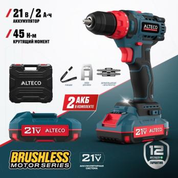Бесщеточная аккумуляторная дрель-шуруповерт ALTECO CD 21-45 BL