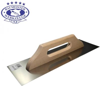 Гладилка для гипса 380х130мм, Швейцарская, Baumeister, деревянная ручка