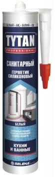 Герметик TYTAN Силиконовый санитарный, цвет белый 280 мл
