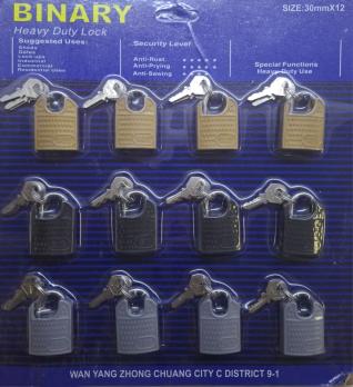 Навесной замок 30мм Binary 