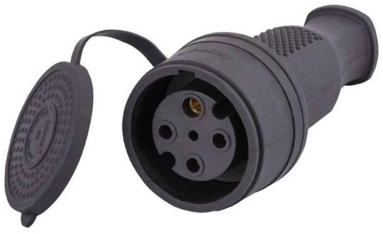 Штепсельный разъем трехфазный 3Р+Е 3*32А 380В (каучук) UNIT