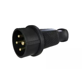 Вилка трехфазная 3Р+PЕ 3*32А 380В (каучук) UNIT