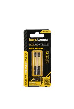 HPZ1-50-2T Биты PZ1x50мм, ImpactPower, торсионные, 2шт, Hanskonner																				