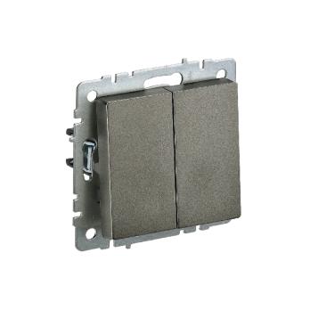 Выключатель 2-кл. 10А б/рамки IEK 