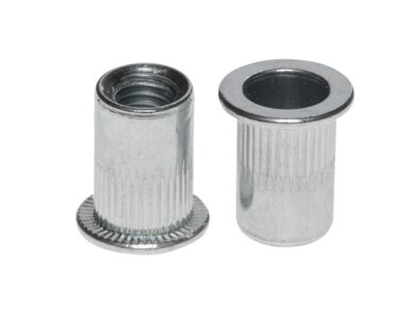 Заклепка резьбовая рифленая станд.бортик M6 (цинк)