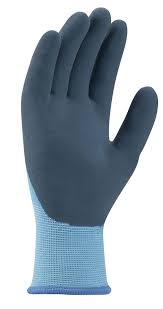 Перчатки утепленные темно-синий/голубой ПВХ