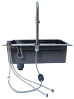 Кухонная мойка SMARTECH 45х68х22 см, нержавеющая сталь, черный