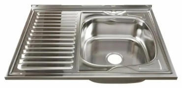 Кухонная мойка БРИЗ 6080R 60х80х15 см, нержавеющая сталь, тон серебристый