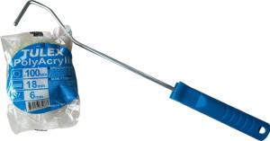 Валик угловой TULEX 2020100 малярный в сборе, полиакрил, ручка 390мм, ворс 18мм, бюгель 6мм, 100мм