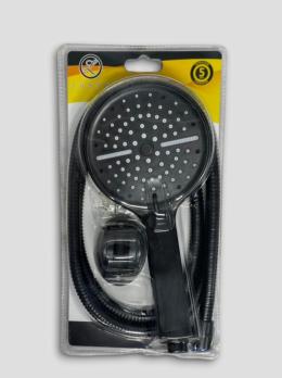 Комплект для душа LUSSO LS-021 черный (Лейка+шланг)