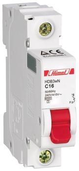 Автоматический выключатель Himel HDB3WL1C16, HDB3w 1Р 16А С 4,5кА