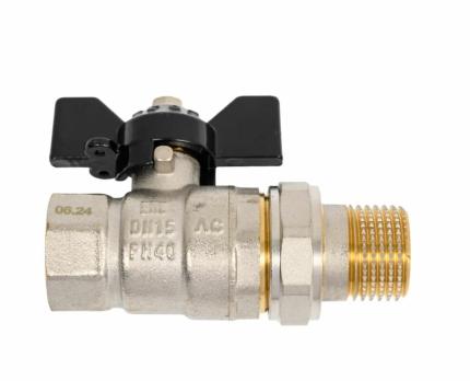 Кран с американкой KLIPFEL 1/2* 15мм папа-мама 