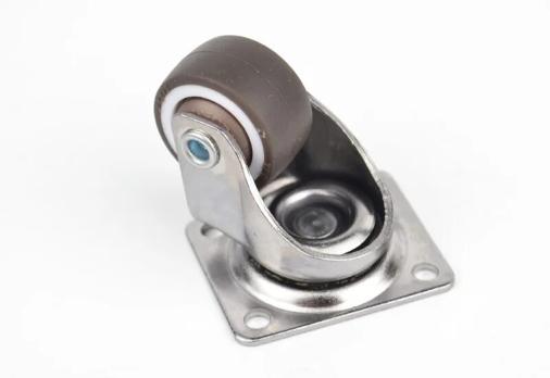 Колесо на площадке прорезиненное поворотное, d=30 мм