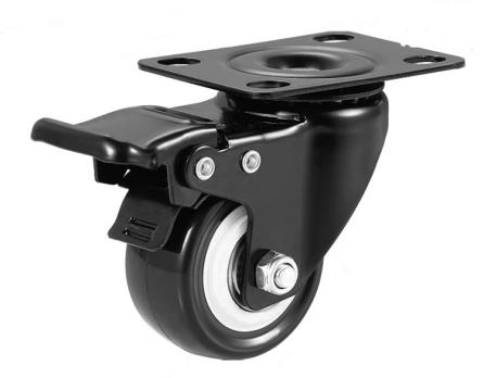 Колесо усиленное поворотное на подшипнике со стопором, d=50 мм