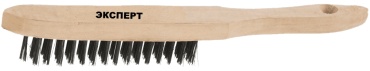 Щетка ЭКСПЕРТ 1616-02 проволочная стальная с деревянной ручкой 