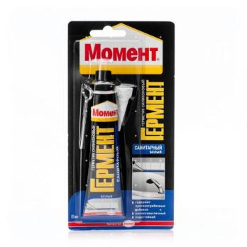 Герметик силиконовый санитарный Момент Гермент прозрачный 70 мл