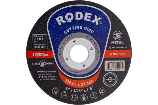 Диск отрезной по металлу RODEX 125х1х22мм SRM11125