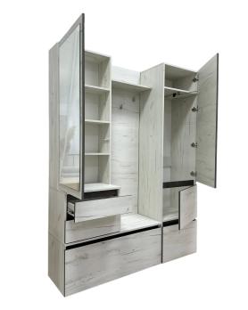 Прихожая Мона шкаф 500 мм, дуб крафт белый, ателье темное