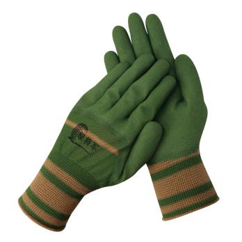 Перчатки зимние утепленные зелено-коричневые 