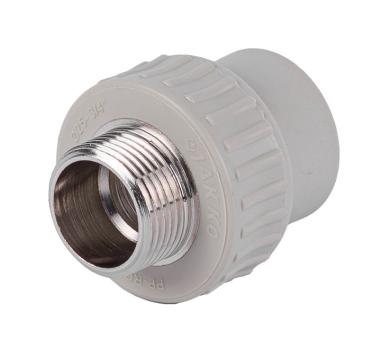 Адаптер ППР с нар.рез.  серый 25x3/4