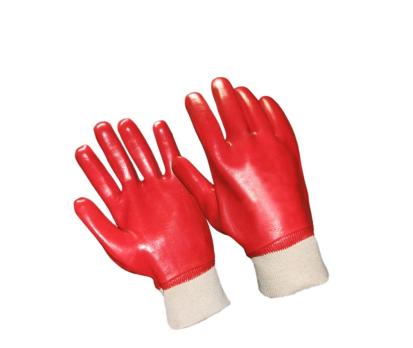 Перчатки х/б обливные красные 