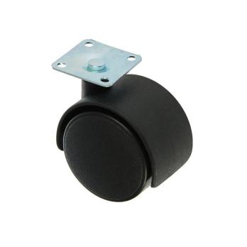 Колесо мебельное на площадке пластиковое, d=50 мм