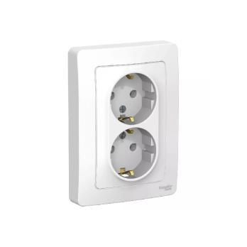 Розетка 2-ная с/у с з/к 16А 250В System Electric 